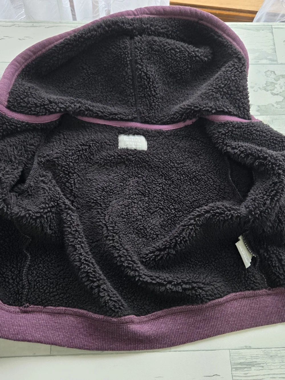 Berkley Jensen Purple Sherpa-Lined Hoodie – Size 4
